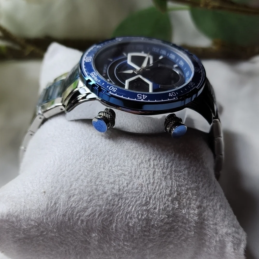 SIKVER n BLUE MEN'S MILITARY WATCH